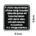 Écusson brodé noir avec texte et bordure blancs, accessoire de vêtement style punk. - Patch de Broderie Tête de Mort (dw9076-4)