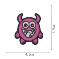 Pink cartoon monster embroidered cloth patch DIY apparel accessories decorative badge for clothes. - Pink Velvet Monster (DW9135-5)