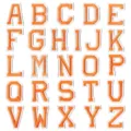 Set de patches brodés alphabet coloré A-Z lettres orange décoration vêtements DIY - Ensemble de 26 Lettres / Orange