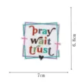 Patch brodé citation biblique inspirante thermocollant pour vêtements sacs et décors. - Style DW9159-7