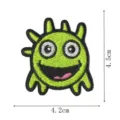 Cute green monster embroidered patch DIY clothes bag decoration cartoon iron on badge applique - Green Tentacled Monster (DW9135-6)