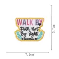 Patch brodé verset biblique citation foi inspirante insigne décoratif pour vêtements sac - Style DW9159-8