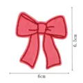 Pink bow embroidered patch for DIY clothing accessories, clothes, hair clips, and crafts. - DW9806-7