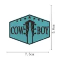 Patch brodé motif guitare cowboy accessoire de vêtement badge de décoration DIY 7.5x5.6cm - Tête de Guitare COWBOY