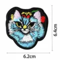 Cute blue cat embroidered patch DIY handmade clothing decorative badge accessories - Cat Shape(DW9089-3)