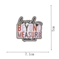 Christian Bible quote embroidered patch Loved Beyond Measure iron on badge applique DIY - DW9159-9 Style