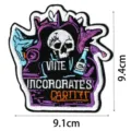 écusson brodé tête de mort style punk badge accessoire vêtements application décorative DIY. - Patch de Broderie Tête de Mort (dw9076-6)