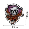 écusson brodé style punk tête de mort accessoire de vêtement badge pour chapeaux et chaussures. - Patch de Broderie Tête de Mort (dw9076-8)