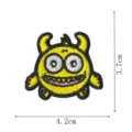 Embroidered cute yellow monster cartoon patch DIY clothing bag decorative badge item - Yellow Big-Eyed Monster (DW9135-9)