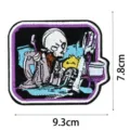 Écusson brodé tête de mort punk, badge stylé pour décoration de vêtements et chaussures. - Patch de Broderie Tête de Mort (dw9076-9)