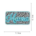 Patch brodé motif léopard Mama accessoire de vêtement mignon badge à thermocoller 7.5x4.1cm - Script Mama