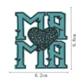Écusson brodé lettre MAMA avec cœur léopard, accessoire de vêtement élégant pour style DIY mode. - Cœurs MAMA à imprimé léopard