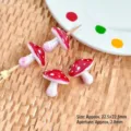 Red polka dot mushroom beads ceramic loose beads DIY handmade bracelet jewelry making accessories - Red One Piece / 1 Piece