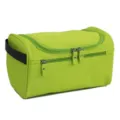 Grüne Reise-Kulturtasche Detail, tragbarer Kosmetik-Organizer mit mehreren Reißverschlüssen. - 25x14x15cm / Grün