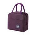 Purple insulated lunch bag waterproof thermal bento bag portable food storage container for work school - Purple