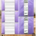 Sac de rangement pour couette en tissu non tissé épais organisateur de vêtements anti-poussière - Horizontal / 60x40x35cm / Violet