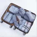 Cube de rangement de voyage lot de 7 organiseurs de valise pour trier vêtements gris. - Ensemble de 7 Pièces / Gris
