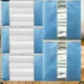 Sac de rangement pour couette en tissu non tissé avec fenêtre transparente, grand organisateur. - Horizontal / 60x40x35cm / Bleu ciel