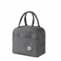 Gray waterproof insulated lunch bag with portable handles and thermal food container pouch. - Gray