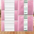 Pink non-woven quilt storage bag dustproof clothes organizer box for home wardrobe - Pink