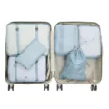 Reis inpakblokken set waterdichte koffer organizer tassen voor kleding sortering 6st - L / Koreaans Blauw