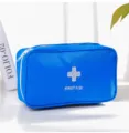 Détail de la trousse de premiers secours bleue portable, sac d'urgence en tissu oxford. - Bleu