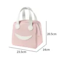 Borsa termica pranzo con sorriso, pratico contenitore bento portatile per scuola e picnic. - Taglia S / Rosa