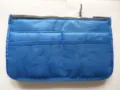 Blue nylon purse organizer bag in bag with multi-pockets and secure zipper for daily use. - M / Sapphire Blue