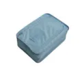 Light blue portable travel shoe bag zip closure storage pouch daily organizer tidy helper - Teal