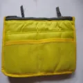 Organisateur de Sac Jaune Insert Multi-Poches Sac de Rangement avec Double Fermeture Éclair - M / Jaune
