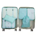 6-delige waterdichte reistas opbergset voor kofferorganisatie en handbagage. - L / Heldere Blauw