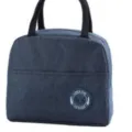 Borsa Termica Pranzo Blu Tessuto Oxford Contenitore per Alimenti Scatola Bento Portatile - Blu Marino Cationico