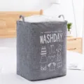 Cesta de ropa de tela gris con cordón, gran cesto plegable para ropa sucia y textiles. - 44*33*53cm / Gris