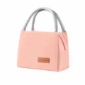 Pink insulated lunch bag for women and kids, durable oxford cloth thermal tote bag for meals. - L / Pink