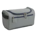 Sac de toilette de voyage gris trousse de maquillage portable avec compartiments multiples. - 25x14x15cm / Gris clair