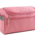 Rosa Kulturbeutel zum Reisen, tragbare wasserdichte Make-up Kosmetiktasche für Damen. - 25x14x15cm / Rosa