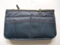 Dark blue handbag organizer insert multi pocket nylon makeup storage bag for tote bags - M / Navy Blue