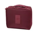 Trousse de toilette de voyage portable organisateur de maquillage avec poignée, bordeaux. - Bordeaux
