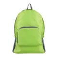 Sac à dos de voyage pliable et léger vert vif, sac étanche avec poche avant zippée. - Vert