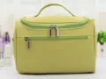 Trousse de toilette étanche en nylon vert clair, grande capacité trousse de maquillage. - Vert