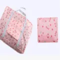 Bolsa de viaje plegable motivo cereza rosa nylon equipaje portátil gran capacidad - Cereza rosa