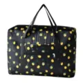 Bolsas de viaje plegables negras con estampado de limón gran capacidad equipaje - Limón