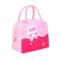 Sac a dejeuner isole avec lapin de dessin anime rose, tote bento thermique pour les etudiants. - A Lapin Ruirui Rose