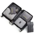 Graues Oxford Stoff Reise Organizer Set, ideal für Koffergepäck und Kleidung Aufbewahrung. - 7-teiliges Set / Grau