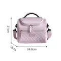 Borsa termica per pranzo viola con tracolla e tasche con cerniera, borsa portatile per cibo. - Viola