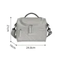 Borsa termica grigia trapuntata, borsa portapranzo isolante portatile per il lavoro. - Grigio