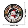 Weihnachten Schneemann Hängeschild mit LED Licht, 30cm festliche Wand Tür Dekoration. - Stil FGGP070 / Mit Haken (Faltkarton)