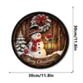 Christmas lighted hanging sign LED window decoration holiday snowman sign 30cm festive - Style FGGP080 / With Hooks (Mailing Box)