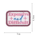 Embroidered patch with English text design, perfect for DIY clothing decoration and accessories. - Embroidered Patch (DW9805-30)