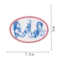 Vintage bar theme embroidered patch retro man and woman toast badge DIY clothing accessory - Embroidered Patch (DW9805-31)